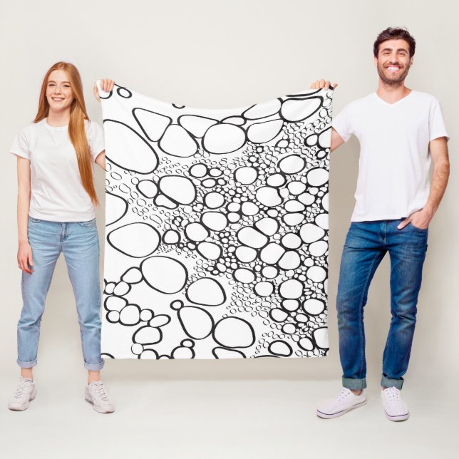 Digitalt abstrakt 10 fleecefilt (På plats)