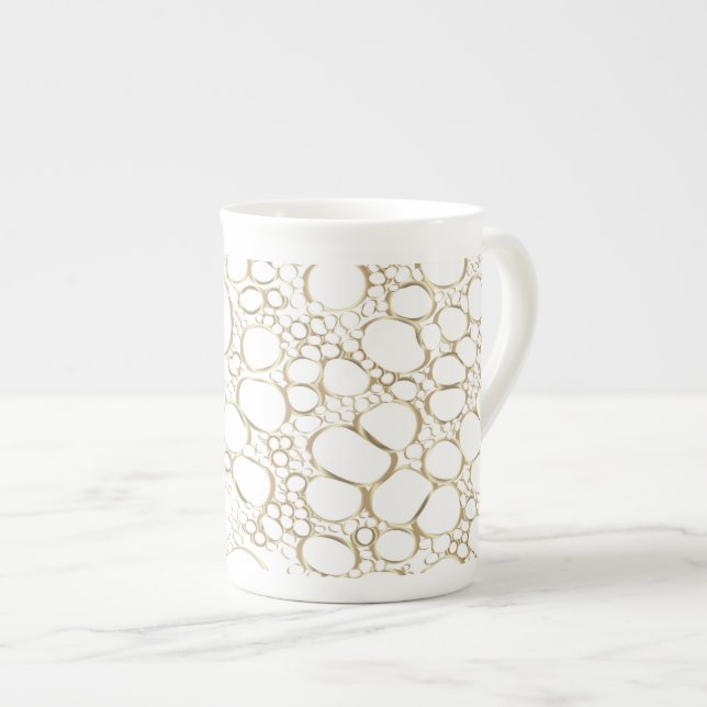 Digitalt abstrakt 4 benporslin mugg (Framsida höger)