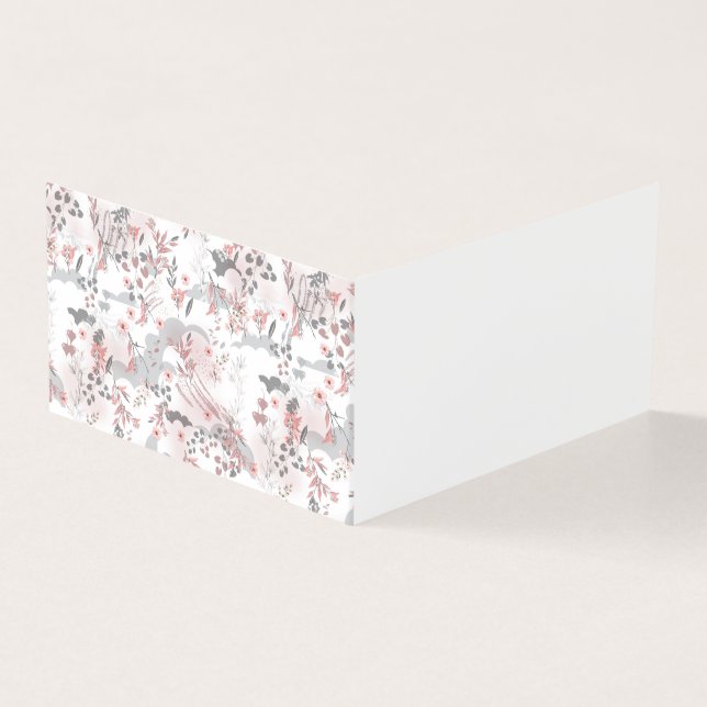 Digitalt Blommönster på Pastellfärgerna Kort (Utsida)