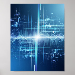 Digitalt dataflöde - Tech Wall Art Poster