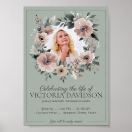 Digitalt dödsannons Underrättelse för omedelbar ne Poster