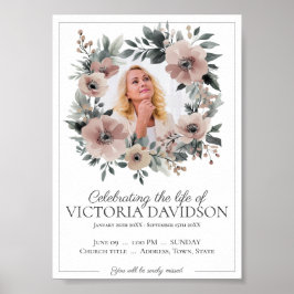 Digitalt dödsannons Underrättelse för omedelbar ne Poster