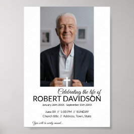 Digitalt dödsannons Underrättelse Omedelbar Nedlad Poster