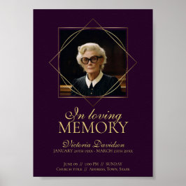 Digitalt dödsannonskort Post Deep Purple Poster