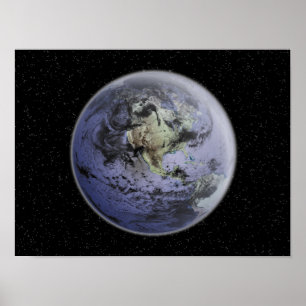 Digitalt förbättrad bild av Fullt Jorden Poster
