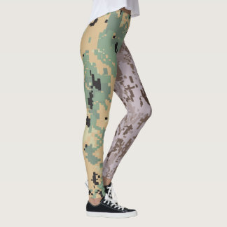 Digitalt kamouflage – Dubbelt kamouflage Leggings
