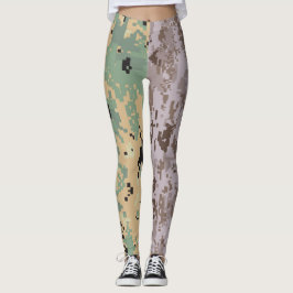 Digitalt kamouflage – Dubbelt kamouflage Leggings