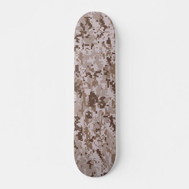 Digitalt kamouflage – Grått LG kamouflage mönster Mini Skateboard Bräda 18,5 Cm (Framsida)