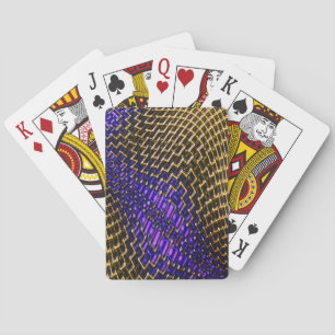 Digitalt, kroknät av havsbottentråd på violett casinokort
