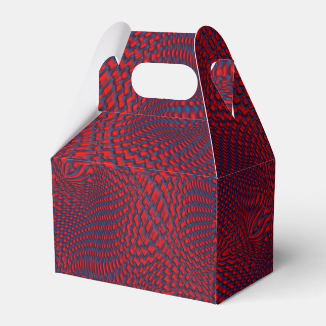 Digitalt modifierad jute stil ser slankad puffa ut presentaskar (Baksidan Sidan)