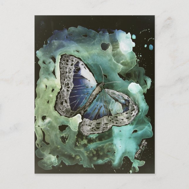 digitalt monarch-sändarkort för fjäril vykort (Framsida)