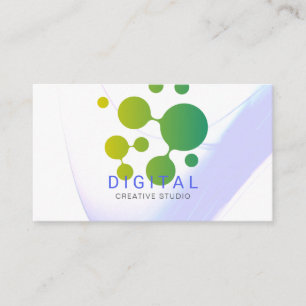 Digitalt Nätverk Ai Logotyp Affärskort Visitkort