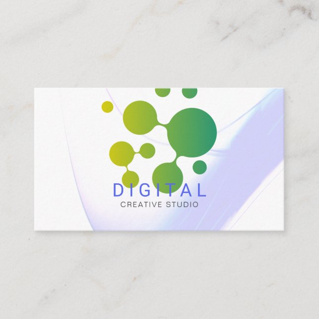 Digitalt Nätverk | Ai Logotyp Affärskort Visitkort (Framsida)
