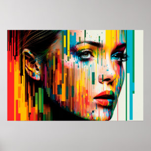 Digitalt regn poster