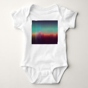 Digitalt stadslandskap, färglösa fyrkanter. t shirt