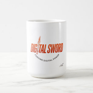 Digitalt svärd långärmad skjorta kaffemugg