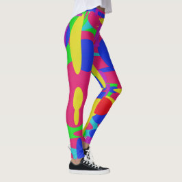 digitalt tillverkadSvart design på röd bakgrund Leggings