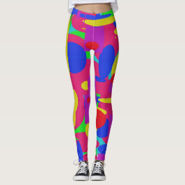 digitalt tillverkadSvart design på röd bakgrund Leggings