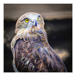 Digitalt utökad oljefärgbild av en kort-toed fototryck