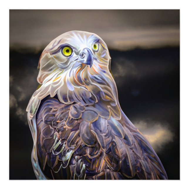 Digitalt utökad oljefärgbild av en kort-toed fototryck (Framsidan)