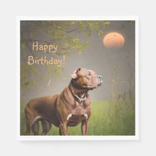 Dignified Brown Pitbull Pappersservett