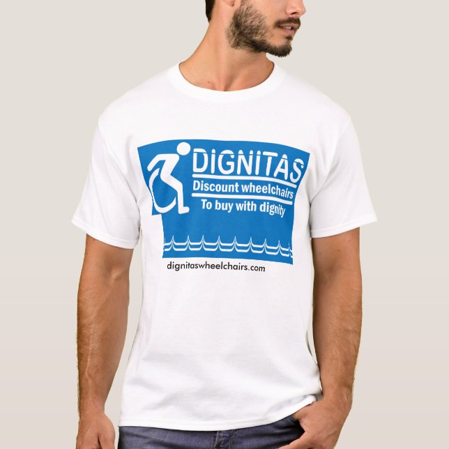 Dignitas rabattrullstolar T Tee Shirt (Framsida)
