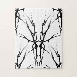 Dijital Spegel Hjortskalle Tribal Tatuering Design Pussel
