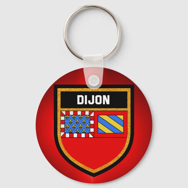 Dijon Flagga Nyckelring (Framsida)