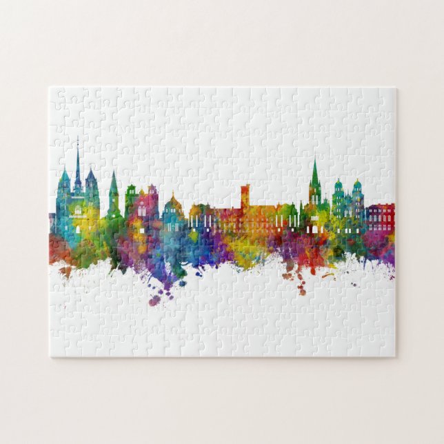 Dijon Frankrike Skyline Pussel (Horisontell)