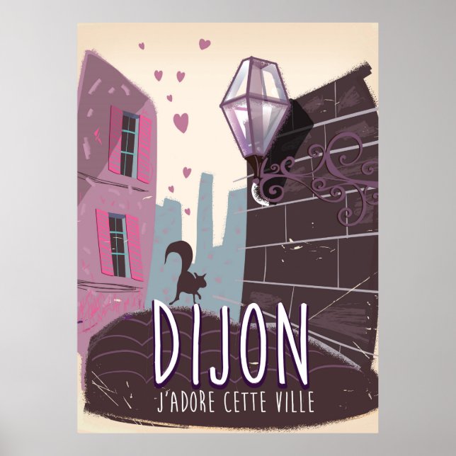 Dijon Frankrike vintage resaffisch Poster (Framsidan)