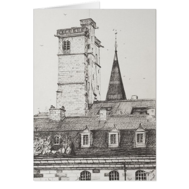 Dijon Rooftops France.2008 Hälsningskort (Framsidan)