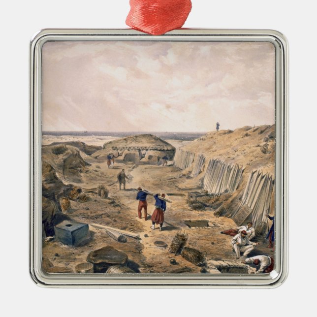 Diket av bastionen du Matt, pläterar från 'placera Julgransprydnad Metall (Framsidan)