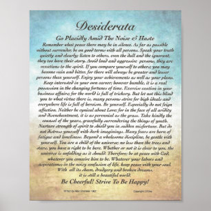 dikt & annan för Desiderata 8x10 storleksanpassar Poster