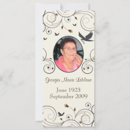 Dikt anpassningsbar Flowers och Swirls Memorial Ke