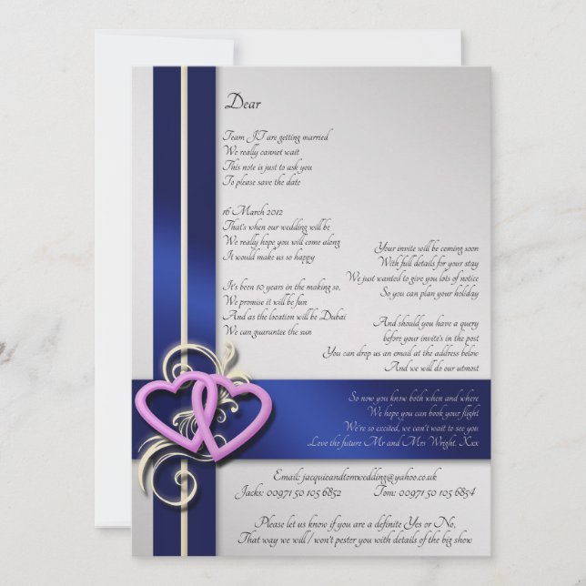 Dikt anpassningsbar Spara datum Spara Datumet (Framsida)