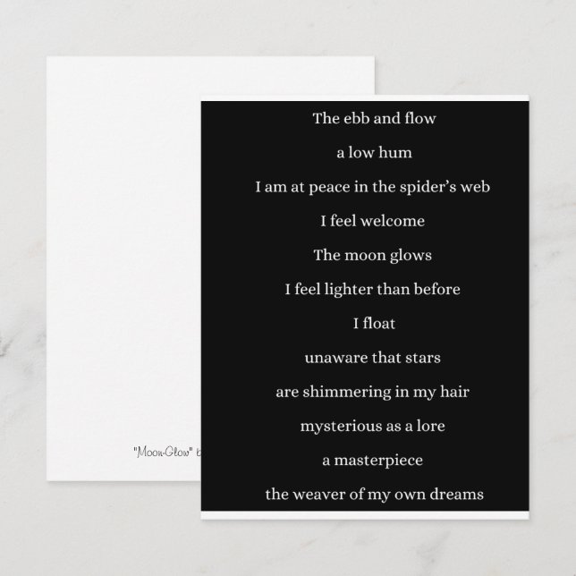 Dikt Anteckningskort (Fram/baksida)