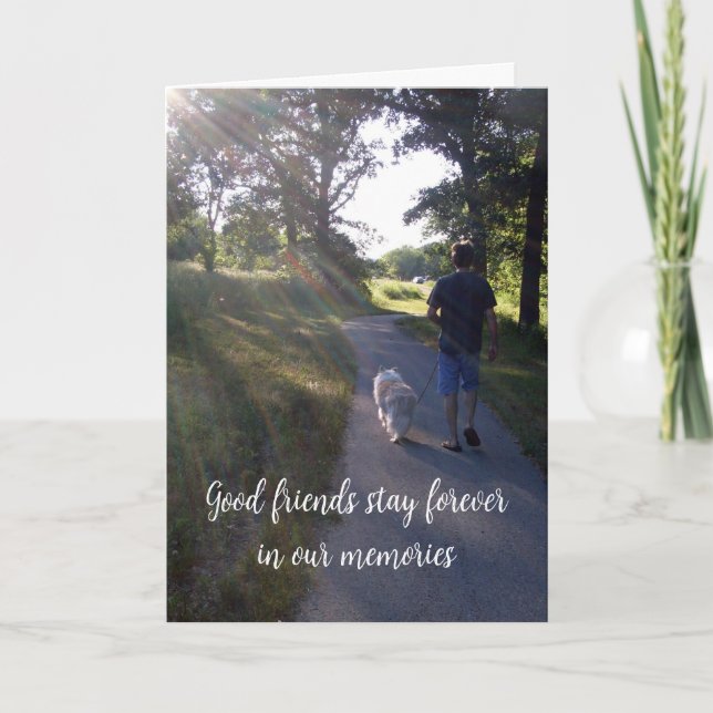 Dikt av Hund Pet Photo Sympathy Rainbow Bridge-kor Kort (Framsida)