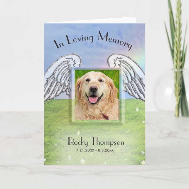 Dikt av Photo Memorial Rainbow Bridge-kort Kort (Framsida)