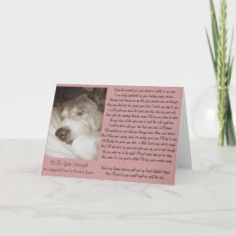 dikt av sovande gamla akita-hund-sympatikort kort