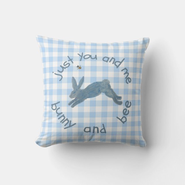 Dikt Bunny Bee Bunnies Bees Baby  Kudde (Framsida)