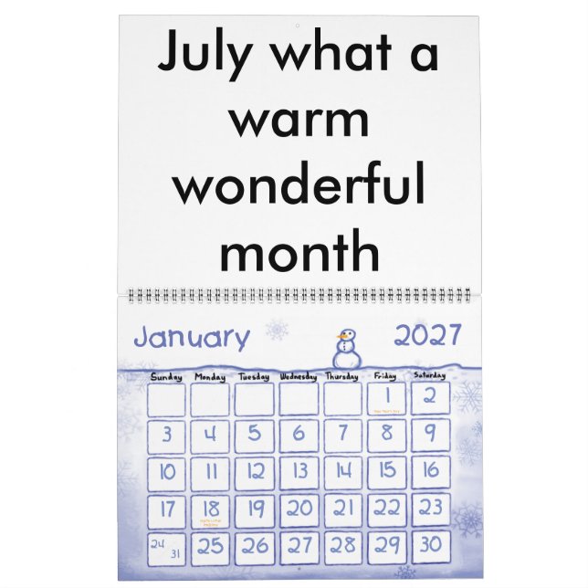 Dikt Calendar Kalender (Jan 2027)