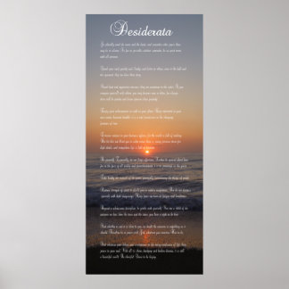 DIKT DESIDERATA POSTER