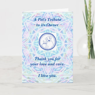 Dikt: Ett sällskapsdjurs Kärlek för sin ägare, PBP Kort