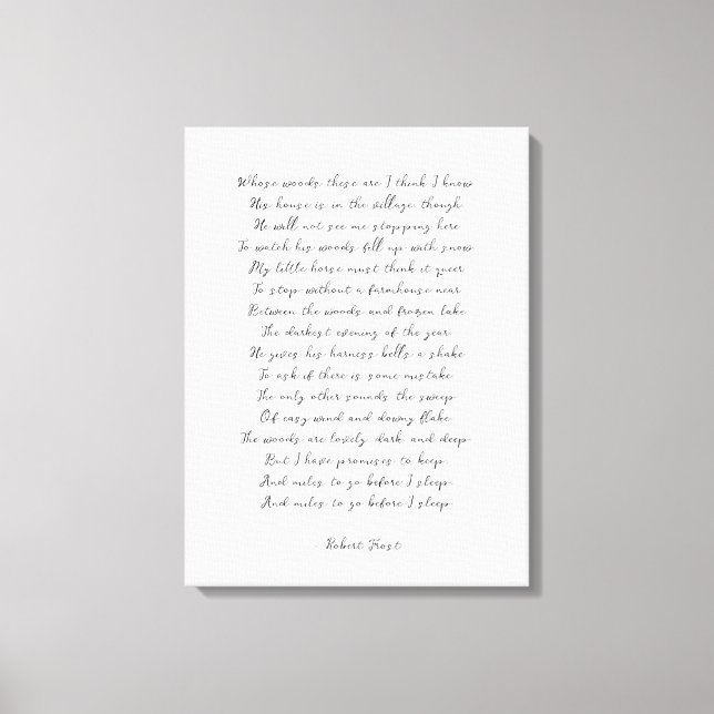 Dikt för anpassningsbar Skriv ut på arbetsytan Canvastryck (Framsida)