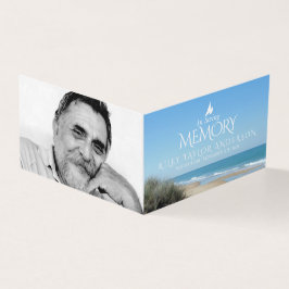 Dikt för begravning av minnesstrand kort