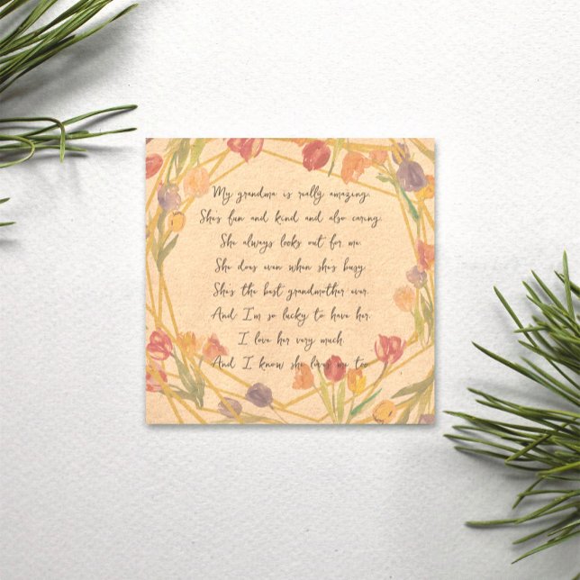 Dikt för Blommigt av elegant för mormor (Skapare uppladdad)