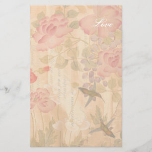Dikt för blommigt för blommor för brevpapper