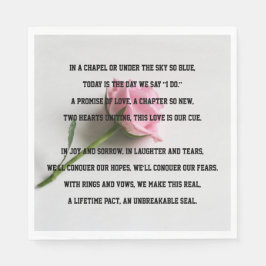 Dikt för bröllopsdag pappersservett