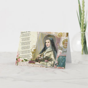Dikt för den katolska nun-Vintagen Kort