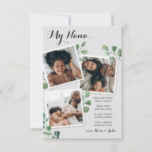 Dikt för farmor Grammy Nana från Barnbarn Kort